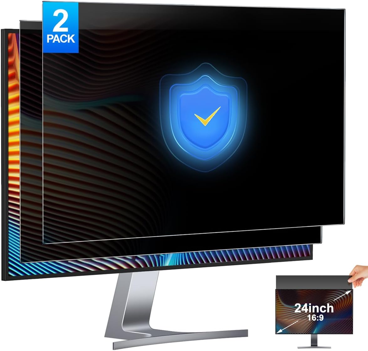 2 Pack 24 Inch Computer Privac - Privacy Filter 2Pack 评论和价格